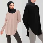 38-120 公斤加大碼彈性 BAJU SUKAN MUSLIMAH LENGAN PANJANG 球衣剪裁 LONGG