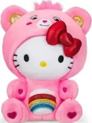 HELLO KITTY AND FRIENDS CARE BEAR PLUSH 10” Hello Kitty As Cheer Bear NWT