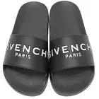 NEW Givenchy Women's Logo Rubber Pool Slides Sandals Black BOX NIB AUTHENTIC!