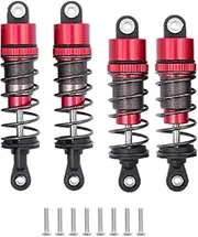 JOYSOG RC Shock Absorber, Metal Oil Pressure Shock Absorbers for MJX 1/14 14210 RC Shocks Absorber Damper Upgrade Parts (Red)