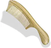 Wooden Comb Sandalwood Green Sandalwood Comb Thick Teeth Fine Teeth Comb for Women Men(4)