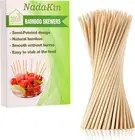 200 Bamboo Skewers - 6 Inch Natural Food Sticks for Appetizers and Grilling