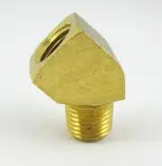 1pc Brass Pipe 45º Street Elbow Fitting 1/4 NPT Fuel Air MettleAir 124-B