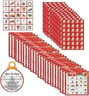 Christmas Bingo Game, Christmas Party Supplies, School Classroom Game, Christmas Party Paper Bingo Cards for Classmates