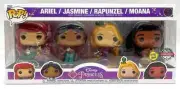 Disney Princess Ariel Jasmine Rapunzel Moana GLOW 4 Pack FUNKO POP VINYLS! NIMB