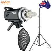 Godox MS300 2.4G Compact Studio Flash Strobe + 95cm Grid Softbox + Light Stand