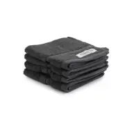 4pc Onkaparinga Flinders Bathroom Face Washer Set 30x30cm Cotton 600GSM Charcoal
