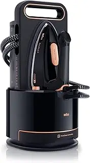 [Braun] CareStyle 9 IS9095BK, Steam Generator Iron with FreeGlide 3D Technology, iMode OLED, Auto Steam Technology, Turbo Mode, Vertical Ironing, AutoClean, Detachable 2L Water Tank, 2400W, Black