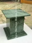 18"x15" Green Marble Handmade Online Stand Base Home Furniture Decor E566