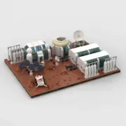 MOC-98720 5-in-1 Modular Mars Base Diorama Model Building Toys Set 1807 Pieces