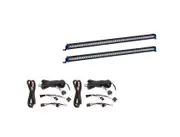 2x Kings 40" Single Row Light Bar 12,360 Lumens - 1 Lux @ 562 m IP67+ 2x Plug N Play Wiring Harness Kit