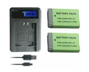 Canon NB-13L Compatible PowerShot G7 X Mark II, G9 X Mark Battery & Charger - 2x Batteries + Charger