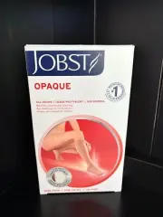 JOBST OPAQUE SOFTFIT COMPRESSION STOCKINGS KNEE HIGH TOE SZ L NATURAL/BEIGE NEW