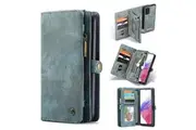 CaseMe For Samsung Galaxy A53 5G Zipper & Detachable Retro Leather Pouch Wallet Flip Purse Bag Detachable Phone Case Cover (Sky Blue)