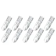 10pcs T5 74 Mini-Wedge Halogen Bulbs Instrument Cluster Gauge Lights Warm White