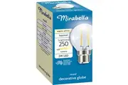 Mirabella Led Round Filament Clear Bc 2w 250lm Warm White 1 Pack