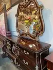 Console Table and Mirror w/ Silver Accents