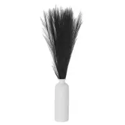 30PCS Faux Pampas Grass Decor, 22"/55cm Artificial Fluffy Grass Stems, Black