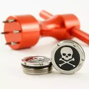 2 x 15g Deluxe Tour Weights +Red Wrench for Scotty Cameron Putters, Skull, Black