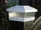 Solar Powered Outdoor Garden LED Post Deck Cap Square Fence Lights (For 5X5 PVC