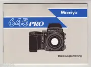 (( (3 languages to pick ))) MAMIYA 645 PRO INSTRUCTION MANUAL (ORIGINAL PRINT)