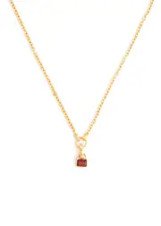 V BY Laura Vann Garnet 18kt Gold-plated Necklace - Red ONE SIZE