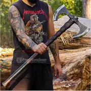 Double Headed Viking Axe, Double Blade Axe with leather sheath, Two Handed Axe