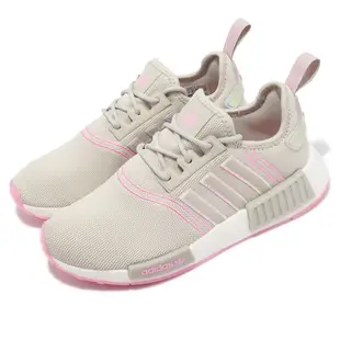 adidas 休閒鞋 NMD_R1 米白 粉紅 三葉草 愛迪達 女鞋 Boost 【ACS】 GW9473