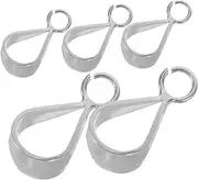 HOODANCOS Unique DIY Jewelry Charms 5pcs S925 Sterling Silver Pinch Bail Necklace Pendant Clasps for Necklace