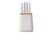 Furi Pro Stone 5pc Knife Block Set Black and White Terrazzo 5 Piece