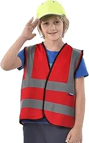 AYKRM 10 Colors Childs high vis vest KIDS high vis Reflective Safety Vest High Visibility child hi vis vest high vis Waistcoat