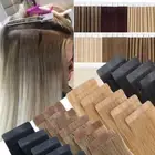 CLEARANCE Tape In Remy Human Hair Extensions Skin Weft Full Head Thick Balayage
