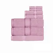 Kingtex 550gsm Cotton 7 Pce Bath Sheet Set Rose