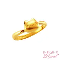 在飛比找momo購物網優惠-【2sweet 甜蜜約定】貓貓蟲咖波經典系列純金戒指 約0.
