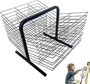 Tabletop Art Drying Rack with 20 Shelves, Perfect for an Art Organizer, Paintings, Storage, and Any Drying Needs, Black, 25.6 X 17.7 X 16.5 Inches