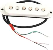yuksok Electric Guitar Pickup Alnico 5 Humbucker 6 String Single Coil Complete Line Circuit Guitar Pickup Set for Musical Instrument, white