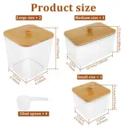 4 Pcs Laundry Pods Container with Lid Large Opening Laundry Powder greMa