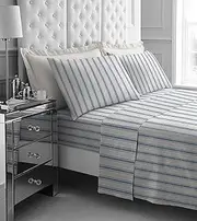GC GAVENO CAVAILIA 4 Piece Flannel Bed Sheets Kingsize - 100% Brushed Cotton Flat Sheet, Fitted Sheet with 2 Pillowcases - Easy Care Flannelette Sheets Fitted Bed Sheets - Machine Wahable