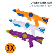 Summer Splash® 3PCS Water Guns One Easy Squeeze Trigger Summer Fun 33.5cm AU