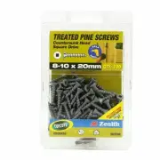 Zenith 8G x 20mm Tufcote® Countersunk Head Treated Pine Screws - 100 Pack