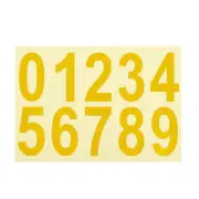 1Pcs Reflective Mailbox Number Sticker 3 Inch Strong Self Adhesive, Gold Tone