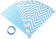 Bunting Flags 5M Paper Pennant Flag Wedding Wreath Wedding Graduation Shower Birthday Party Ornaments Bunting (Size : HQ255-blue)