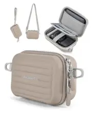 Digital Camera Case, Waterproof & Protective Small Camera Bag with 2 Brown