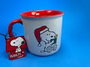 Peanuts Snoopy Christmas Holiday Mug 21 oz Snoop with Christmas Hat Thick c80