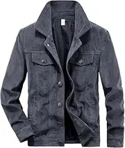 [Haitpant] Men's Streetwear Motorcycle Corduroy Coats Winter Bomber Jackets Windbreaker Multi-Pocket Cotton Cargo Parkas