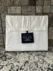 Ralph Lauren Organic Sateen Border King Flat Sheet White - NWT $215