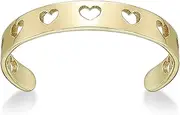 Filigree Heart Cutout Open Band Toe Ring for Women in 10K Yellow Gold - One Size Fits Most Toes - Body Jewelry 3 mm Wide by Lavari Jewelers