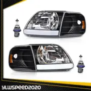 Clear/Black LED Headlights & Corner Parking Lights Fit For F150 97-04 Expedition (for: Ford)