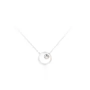 2PCS Silver plating Necklace Cute Design Geometry Pendant Necklaces Gift for Valentine's Day