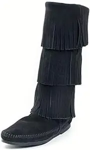 [Minnetonka] Women's 3-Layer Fringe Boot